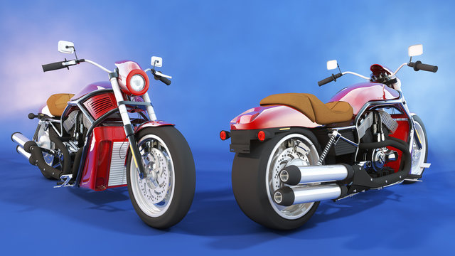 concept art of elegant and powerful motorcycle 