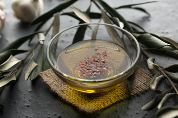 Olive oil with balsamic and spices