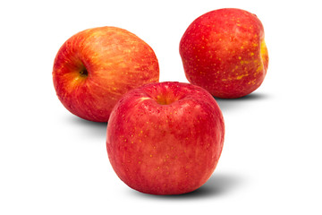 Fresh red apple isolated on  the white background. With clipping path.