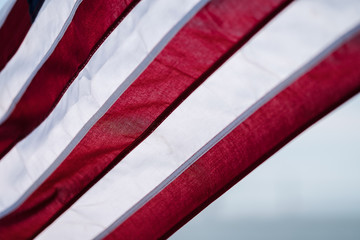 Flag in red and white stripes