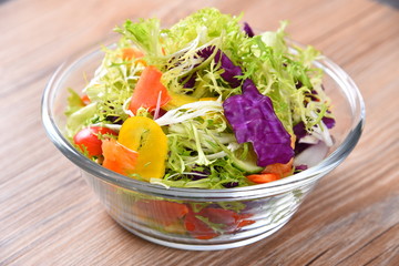 fresh salad in a bowl