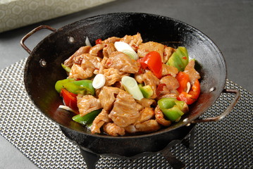 stir fried vegetables in pan