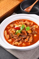 soup with meat and vegetables