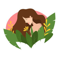 Creative illustration of a woman for mother's day posters, banners, prints, stickers etc