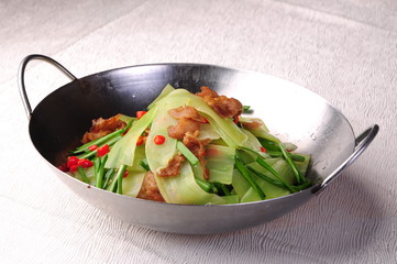 vegetables in a pan