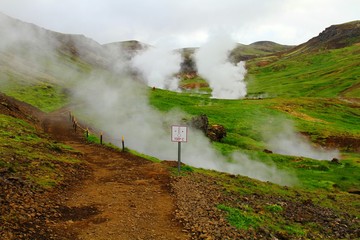hot springs, Reykjadalur Hot Spring Thermal River, Iceland