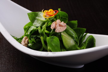 fresh green salad in a bowl