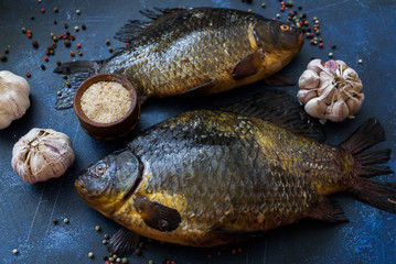 Freshwater fish roach, caught in lakes and rivers, preparing for frying.