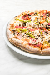 Fresh italian pizza, restaurant menu template