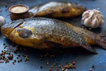 Freshwater fish roach, caught in lakes and rivers, preparing for frying.