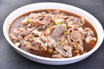 beef noodle soup with meat and vegetables