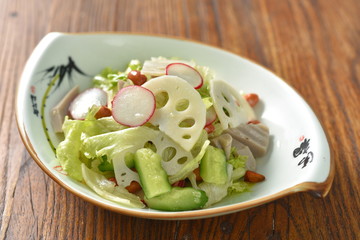 fresh salad on a plate