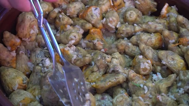 Delicious Zucchini Flower Stuffed