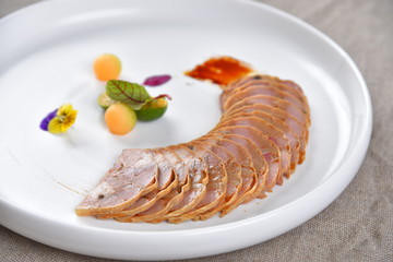 smoked salmon on a plate
