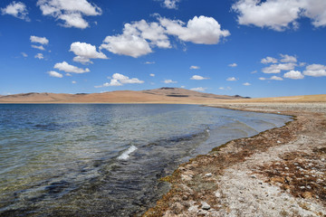 Tibet, Gomang lake in the summer