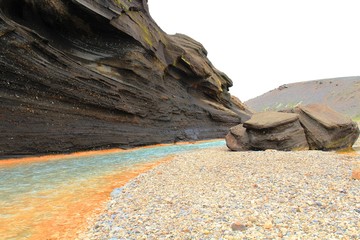 black rock in Kerlingarfjoll mountain resort, Iceland