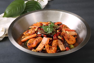Fototapeta premium chicken with vegetables