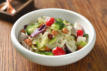 fresh salad in a bowl