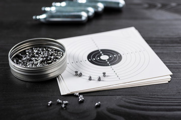 shots, shields and cartridges - shooting position on the sport shooting range