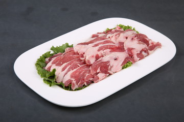 raw meat on a plate