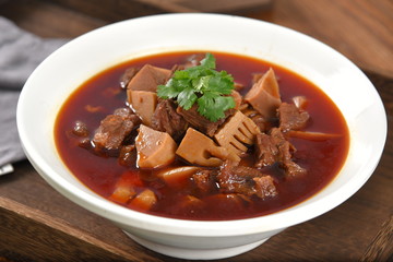 soup with meat and vegetables