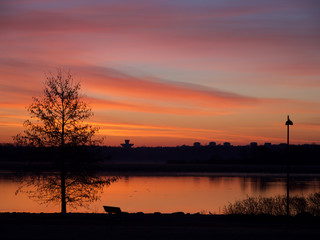 Morning in Helsinki, Finland - Stunning view from Arabianranta district and park