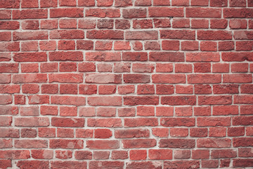Red brick wall.