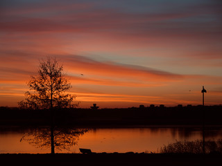 Naklejka premium Morning in Helsinki, Finland - Stunning view from Arabianranta district and park