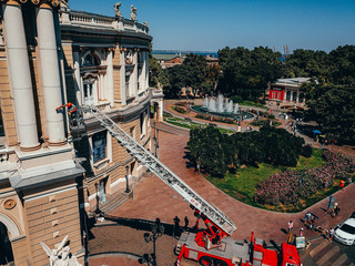 Bird's eye view of the Odessa Opera and Ballet Theater.