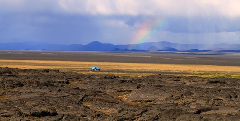 on the road, Highlands, Iceland