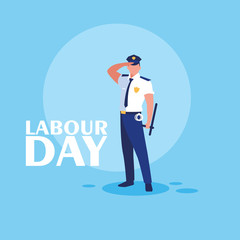 labour day celebration with police