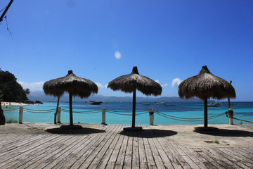 umbrellas on the beach by the sea