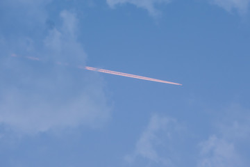 Clouds against the blue sky.