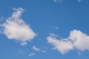 Clouds against the blue sky.