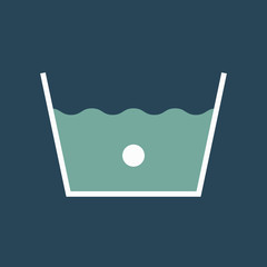 Silhouette icon wash in cold water