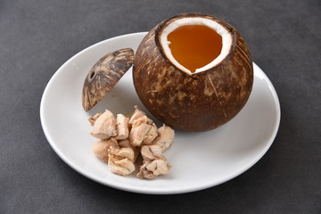 cup of coffee and cookies on wooden table