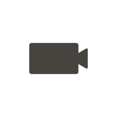 Video camera vector icon. Element of interface for mobile concept and web apps illustration. Thin glyph icon for website design and development, app development. Vector icon