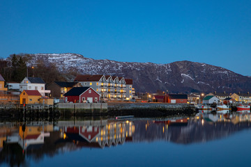 Fototapeta premium Spring comes and it gets brighter and brighter in the evening in Northern Norway