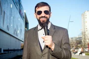 TV reporter in news