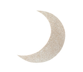 Decorative moon isolated on white background. Ramadan Kareem