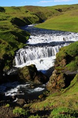 Fototapeta premium countryside near skogafoss waterfall, iceland