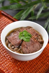 bowl of beef soup