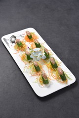 salmon with vegetables