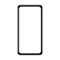 Phone, smartphone with blank screen, vector illustration