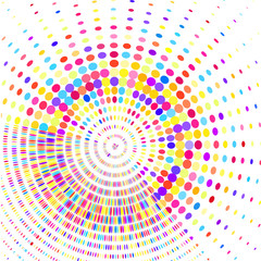 Circle with multicolored rays    