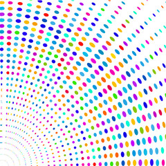 Circle with multicolored rays    