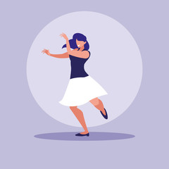 woman dancing avatar character