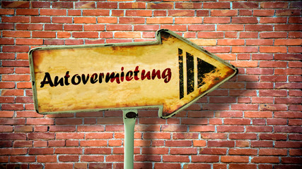 Schild 380 - Autovermietung