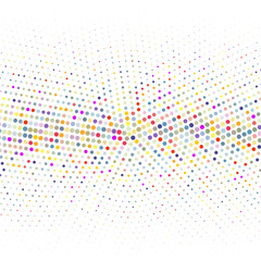 Background of  multicolored dots on white 