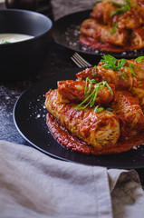 Stuffed Cabbage Rolls Close up